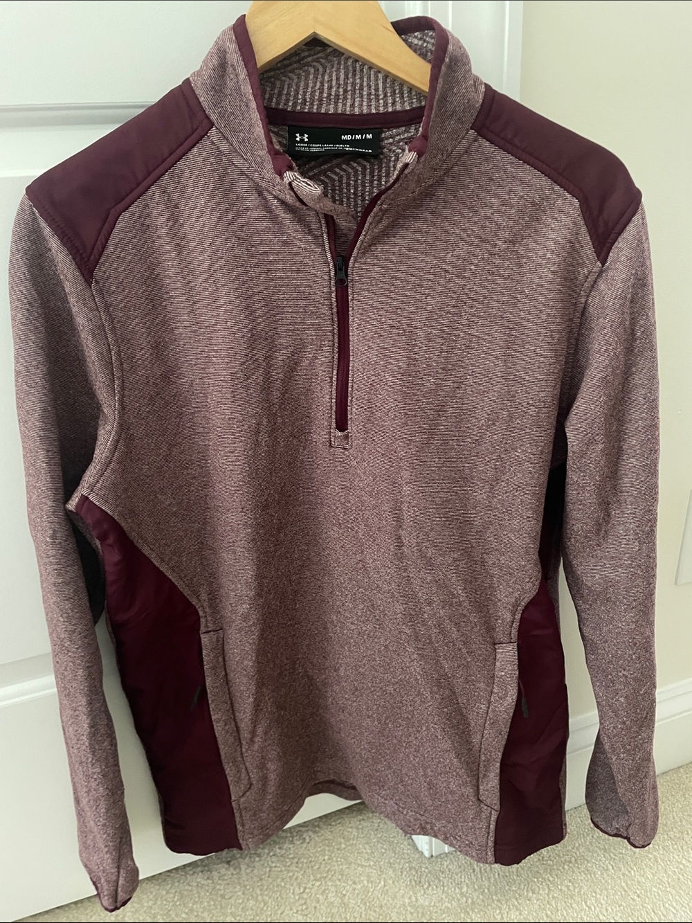 Under Armour Men’s Burgundy Half-Zip Performance Pullover